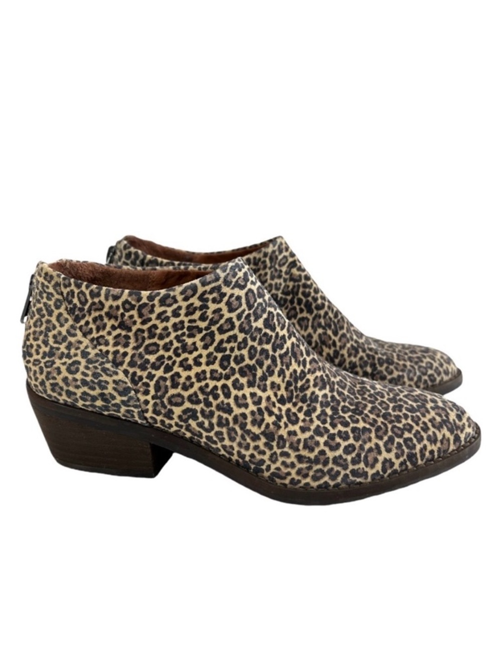 Lucky Brand Fai Cheetah Print Ankle Booties Size 5.5M